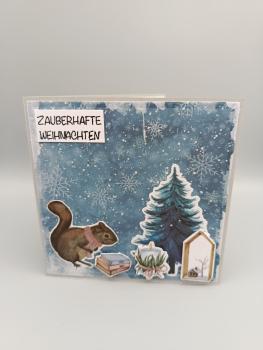 Handgemachte Weihnachtskarte „Zauberhafte Weihnachten“